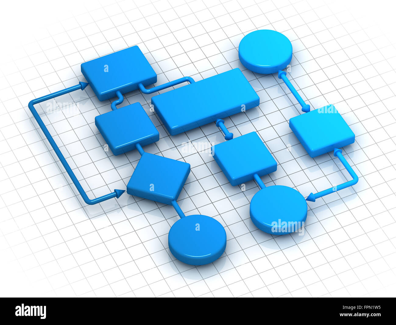 Flowing Chart , computer generated image Stock Photo - Alamy