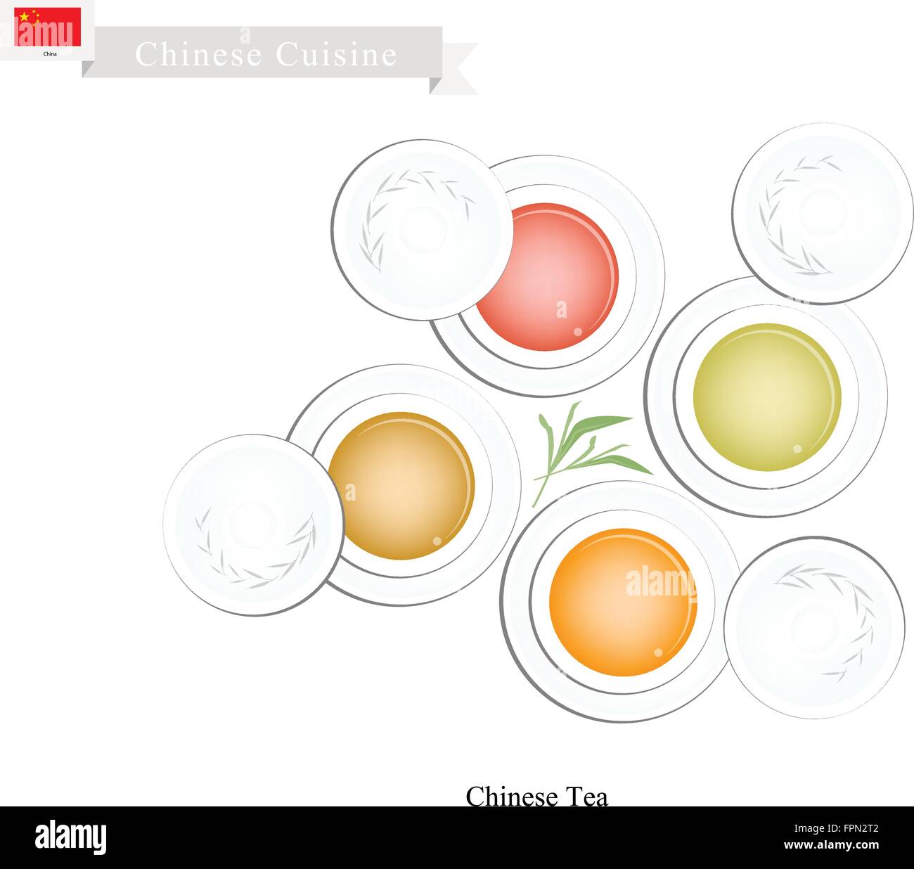 Chinese Cuisine, Set of Chinese Traditional Tea Made From Tea Leaves ...
