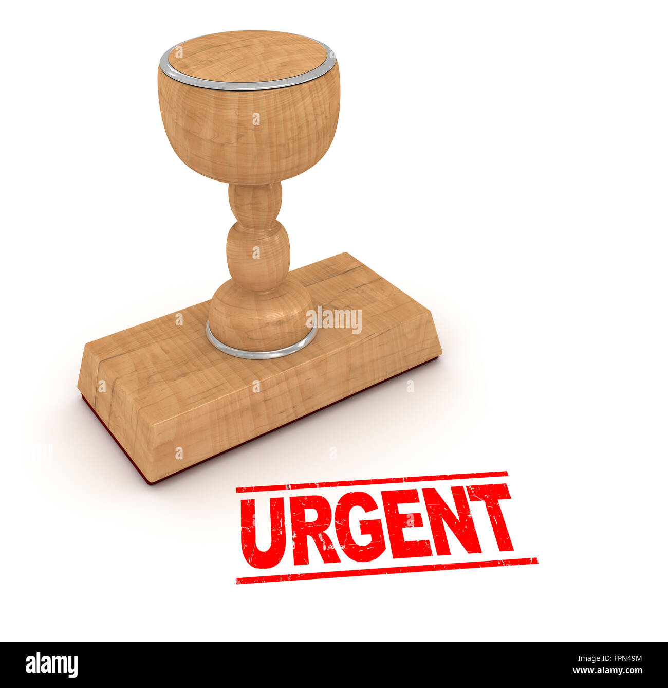 Rubber Stapm - Urgent , 3d rendered image Stock Photo - Alamy