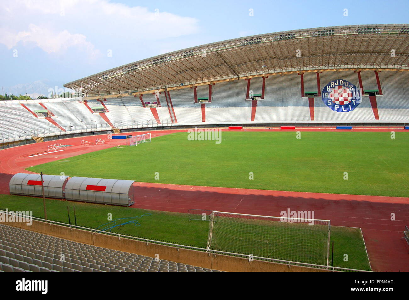 Split, Croatia - August 9 2018: Sunset over the Poljud Stadium, Hajduk Split  vs Steaua Bucharest in a UEFA Europa League qualifying game Stock Photo -  Alamy