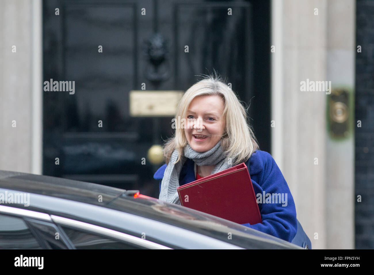 Liz Truss,secretary of State for environment,food and rural affairs at number 10 Downing Street for a cabinet meeting Stock Photo