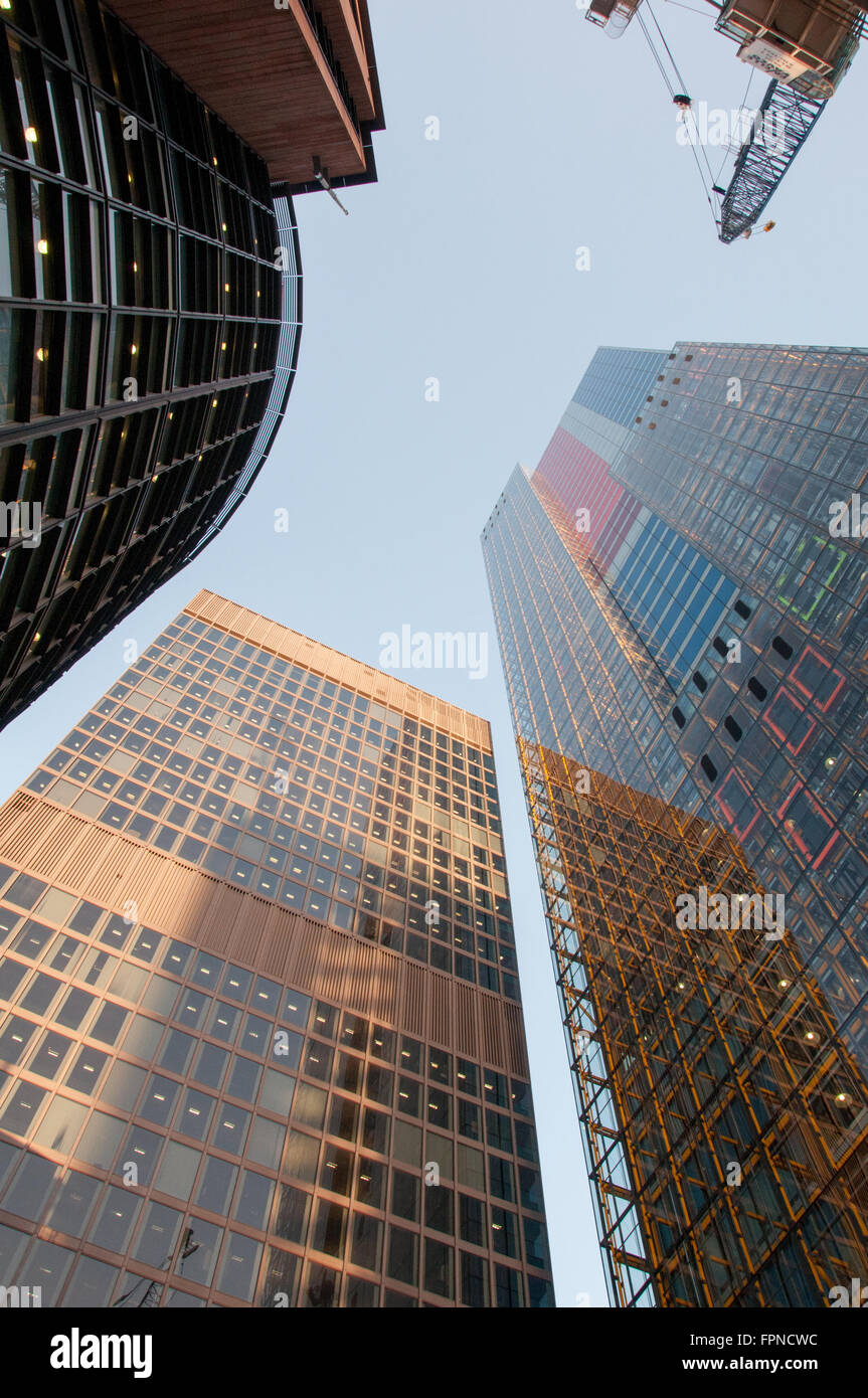 Skyscrapers glass looking up hi-res stock photography and images - Alamy