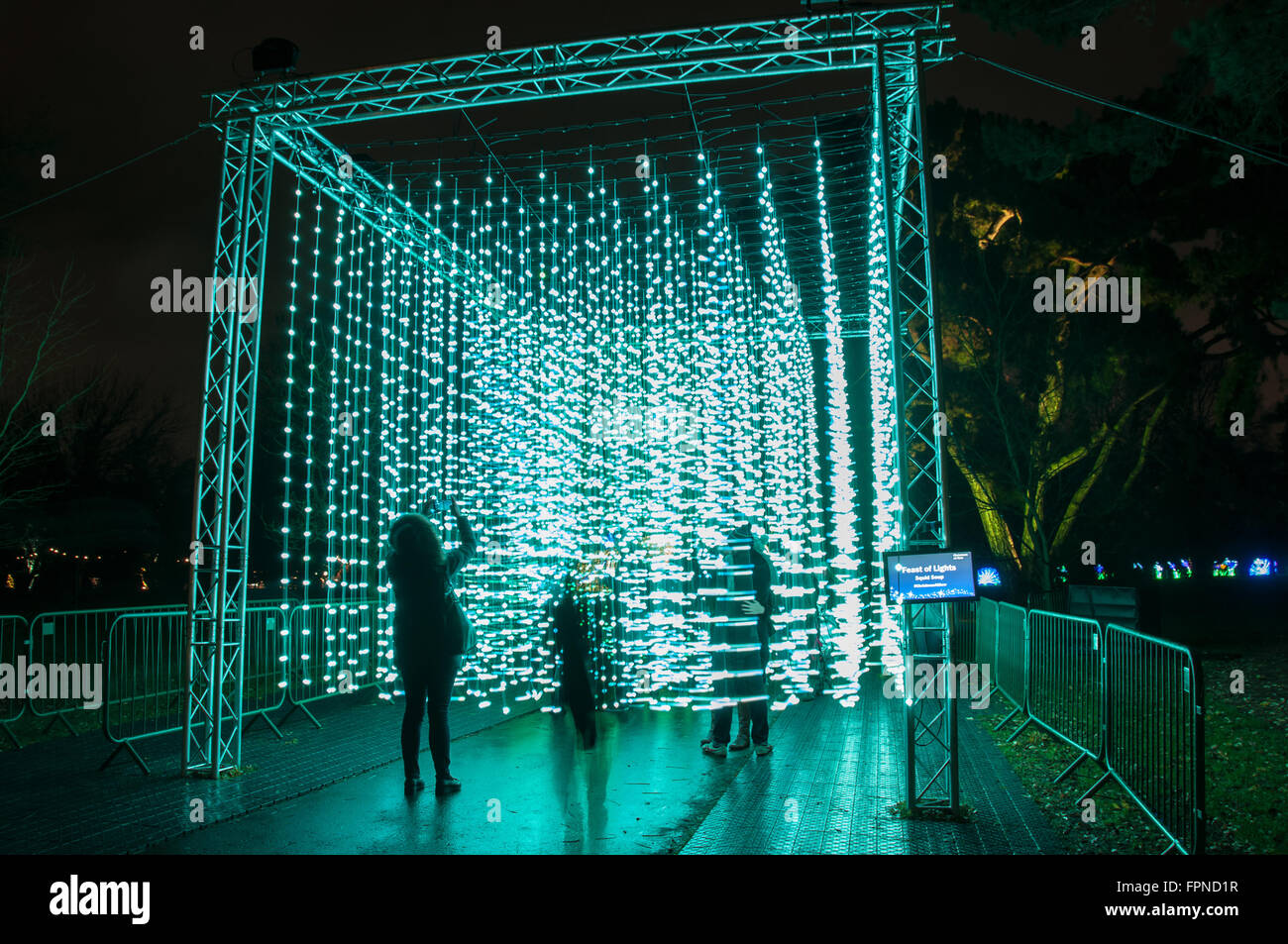 The festival of light people taking photos xmas seasonal illuminations