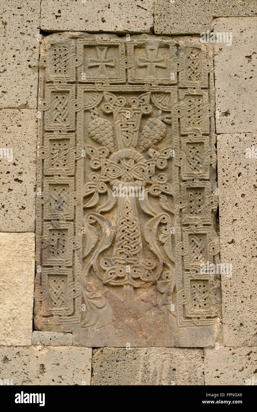 Khatchkar in Tatev monastery, Armenia Stock Photo