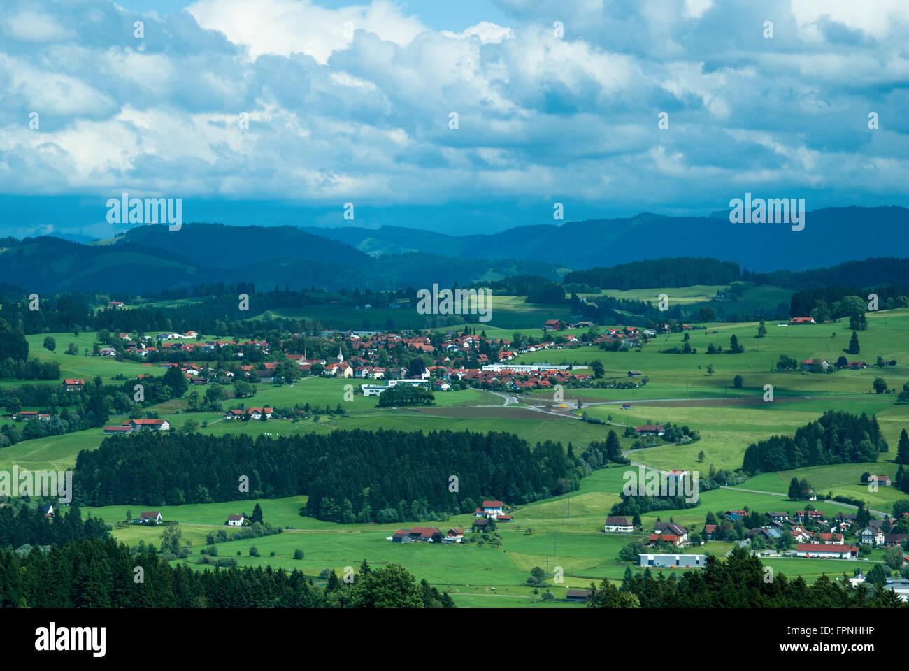 Small town aerial view hi-res stock photography and images - Alamy