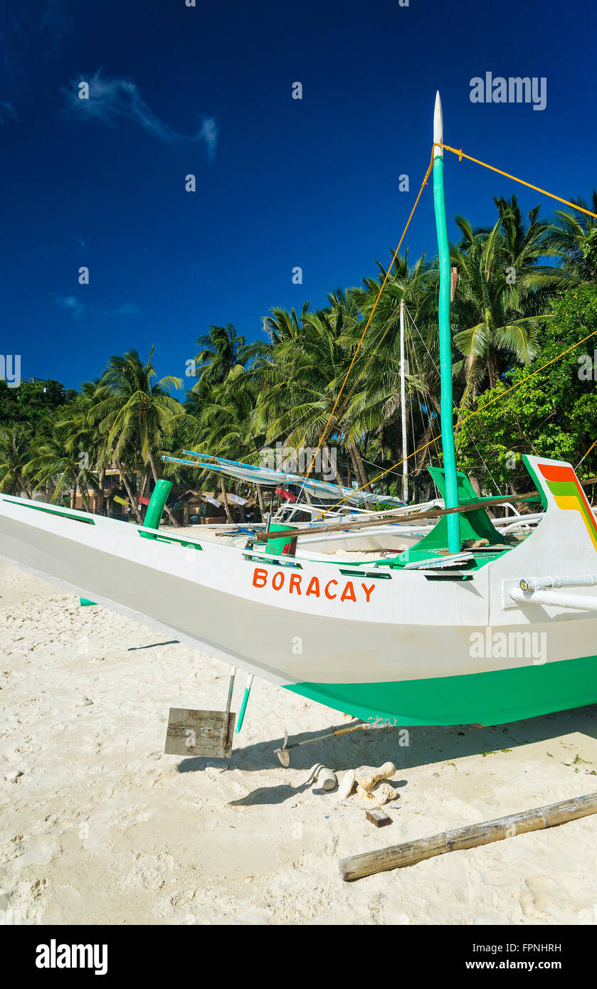 Traditional philippines fishing boat hires stock photography and