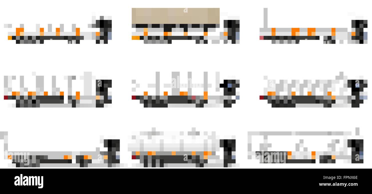 set icons trucks semi trailer vector illustration isolated on white ...