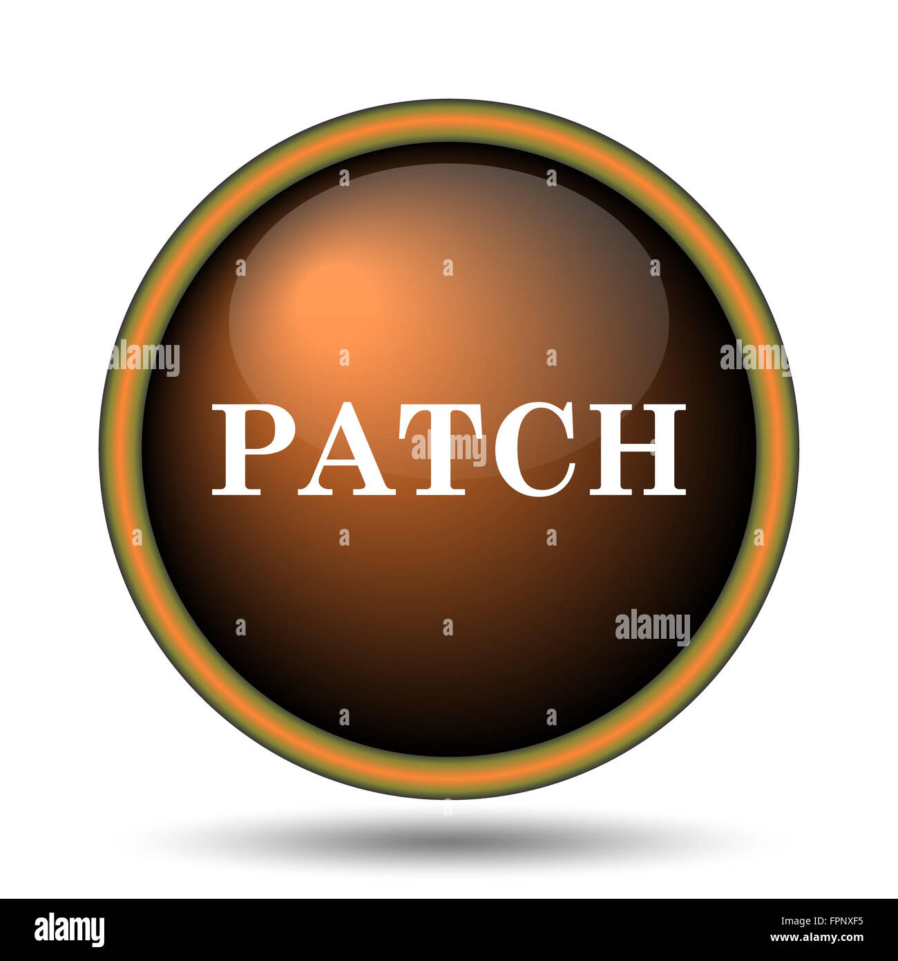 Patch icon. Internet button on white background Stock Photo - Alamy