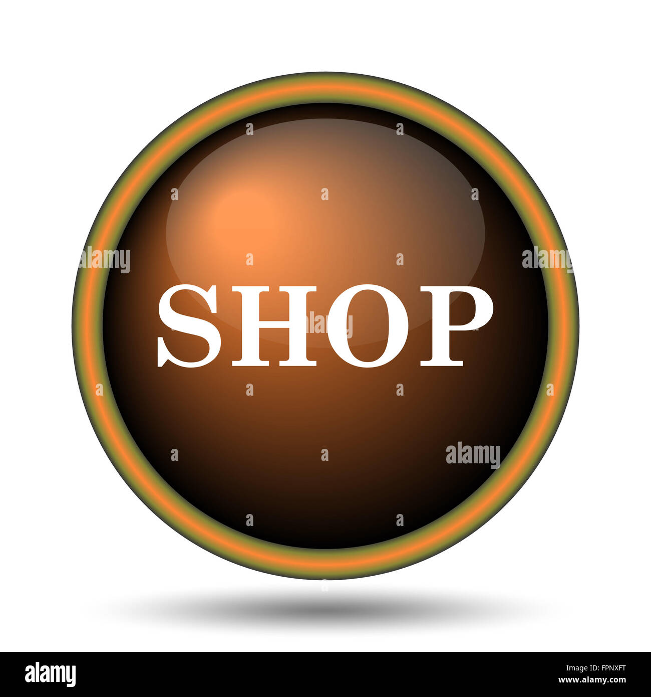 Shop icon. Internet button on white background Stock Photo - Alamy