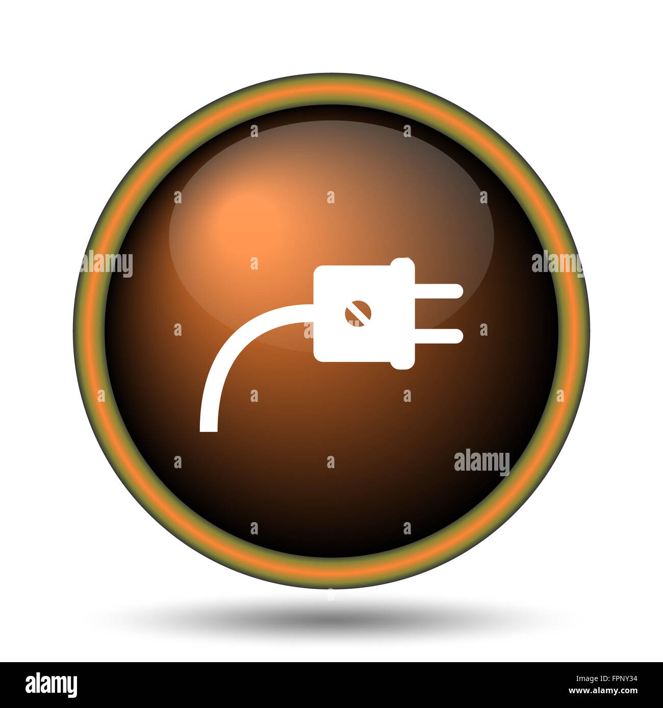 Plug icon. Internet button on white background Stock Photo - Alamy
