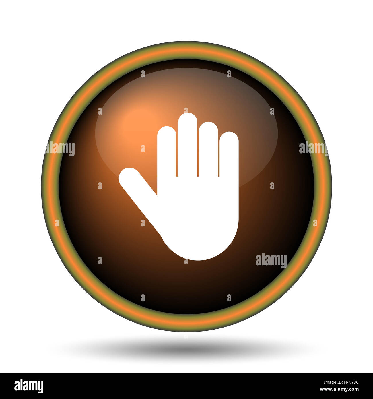 Stop icon. Internet button on white background Stock Photo - Alamy