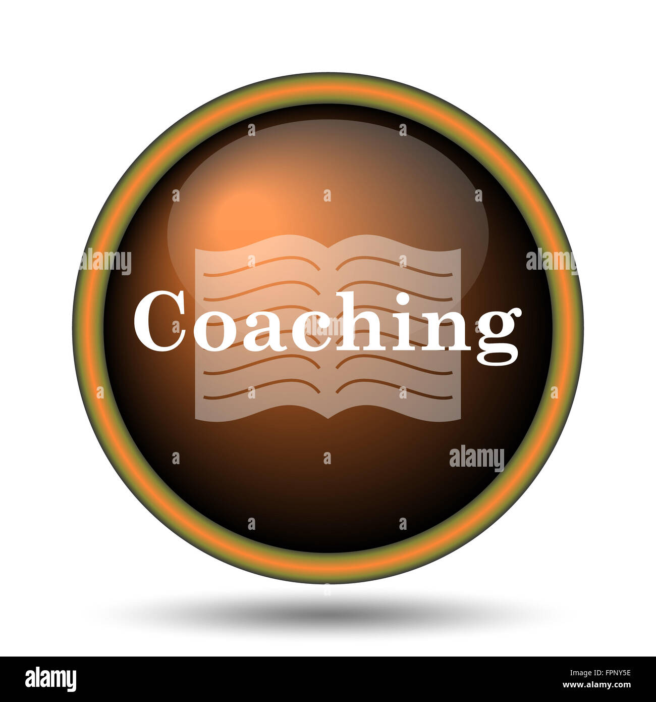 Coaching icon. Internet button on white background Stock Photo - Alamy