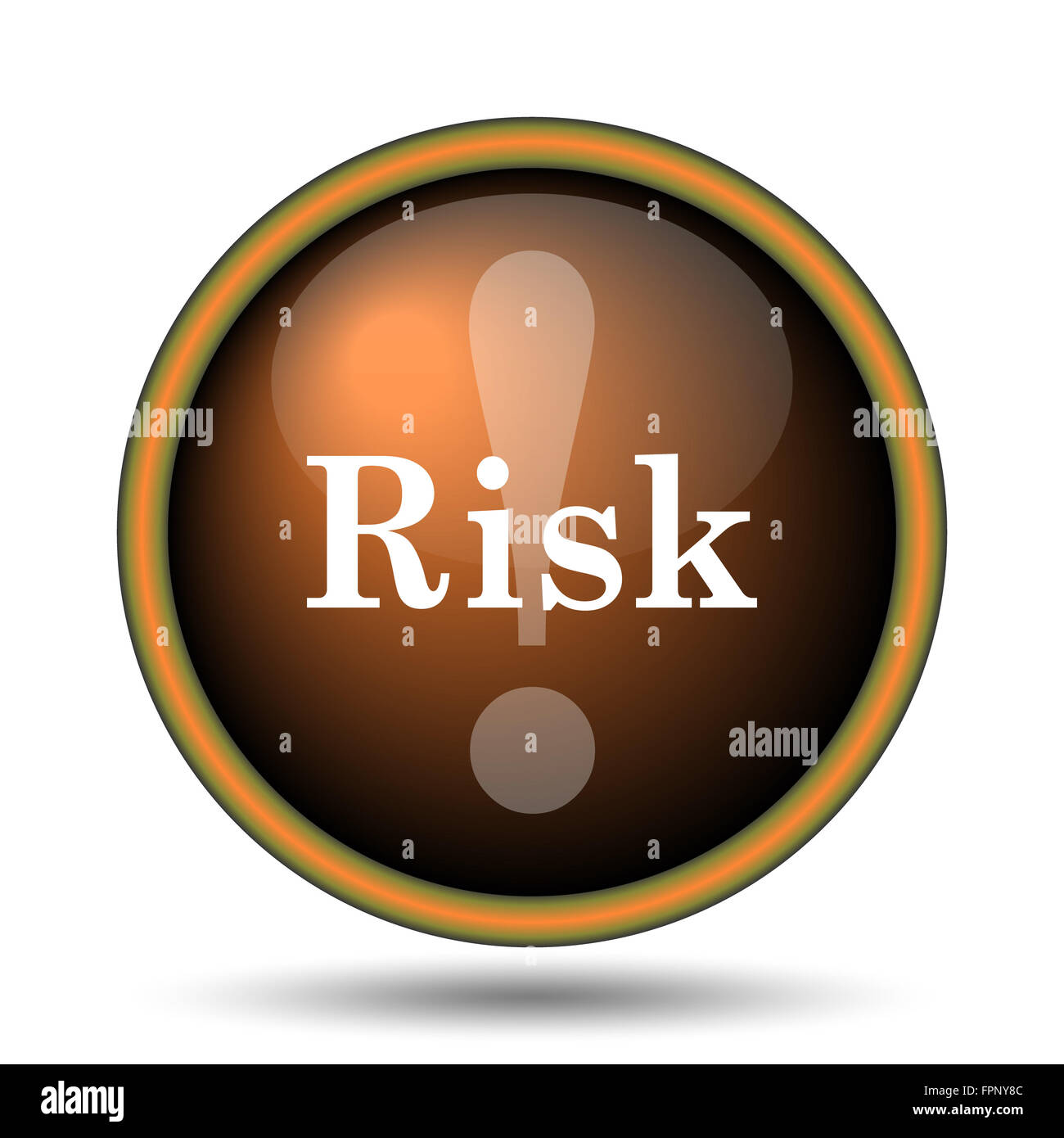 Risk icon. Internet button on white background Stock Photo - Alamy