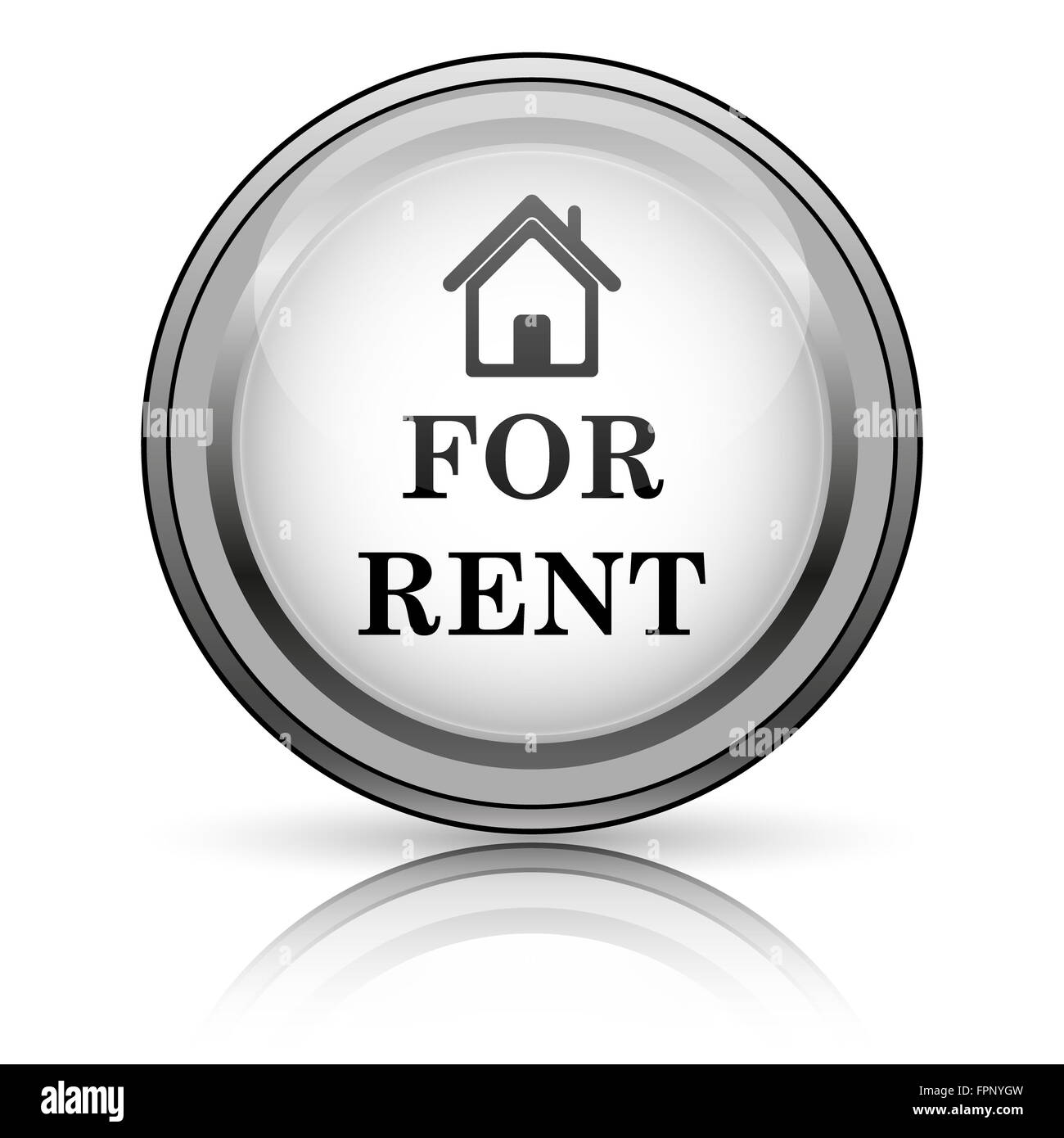 For rent icon. Internet button on white background Stock Photo - Alamy