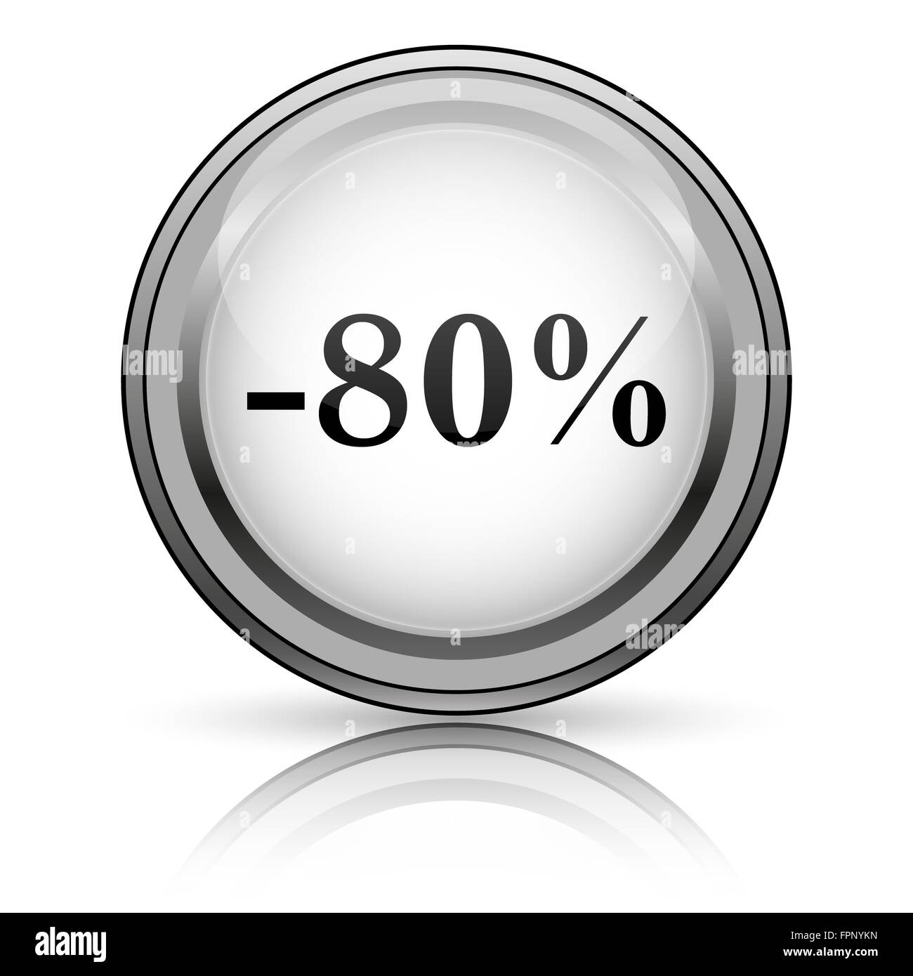 80 percent discount icon. Internet button on white background Stock ...