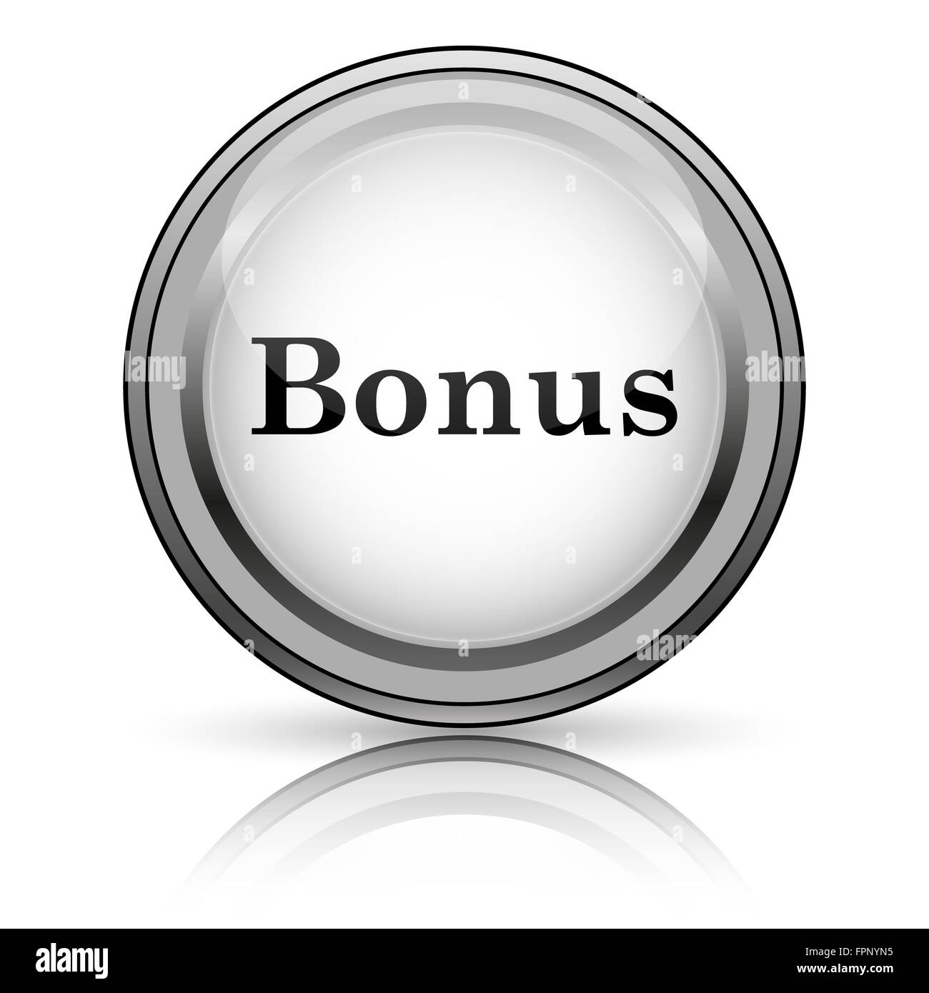 Bonus icon. Internet button on white background Stock Photo - Alamy