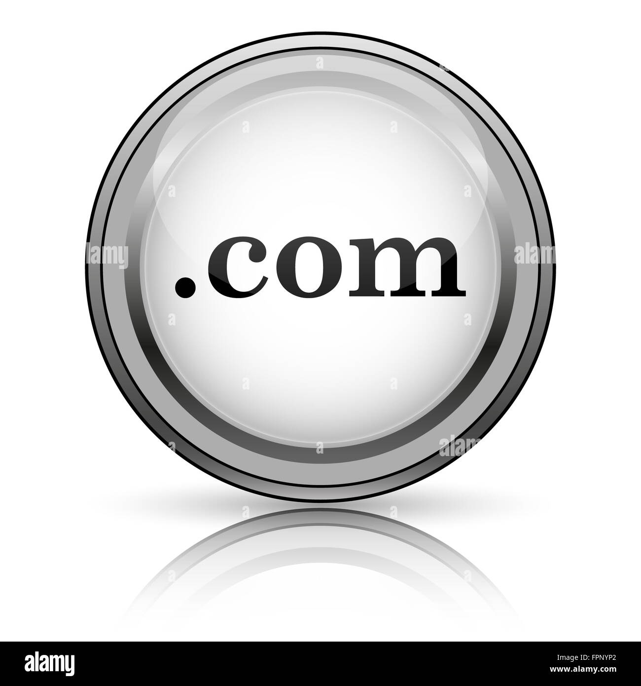 .com icon. Internet button on white background Stock Photo - Alamy