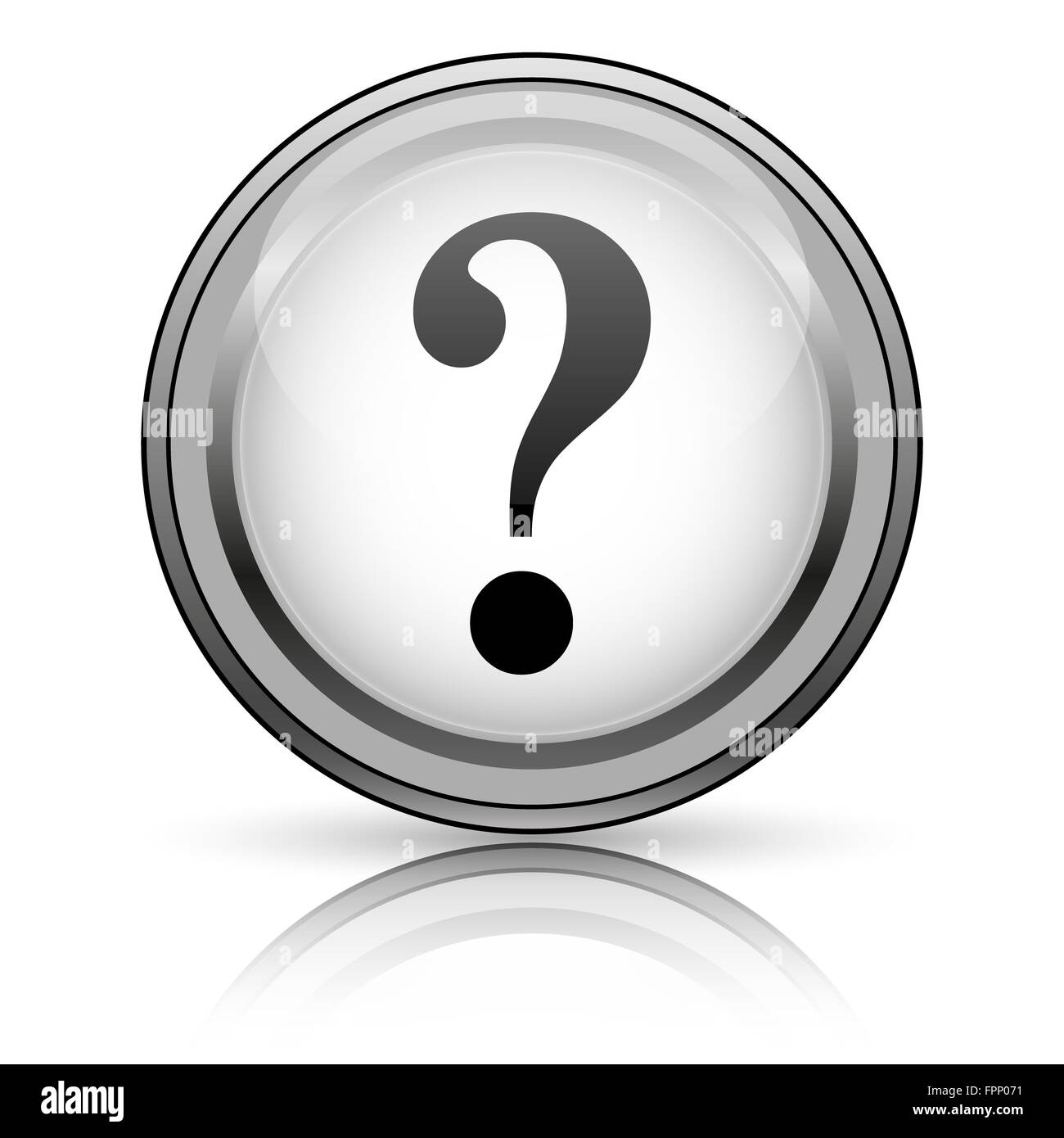 Question mark icon. Internet button on white background Stock Photo - Alamy
