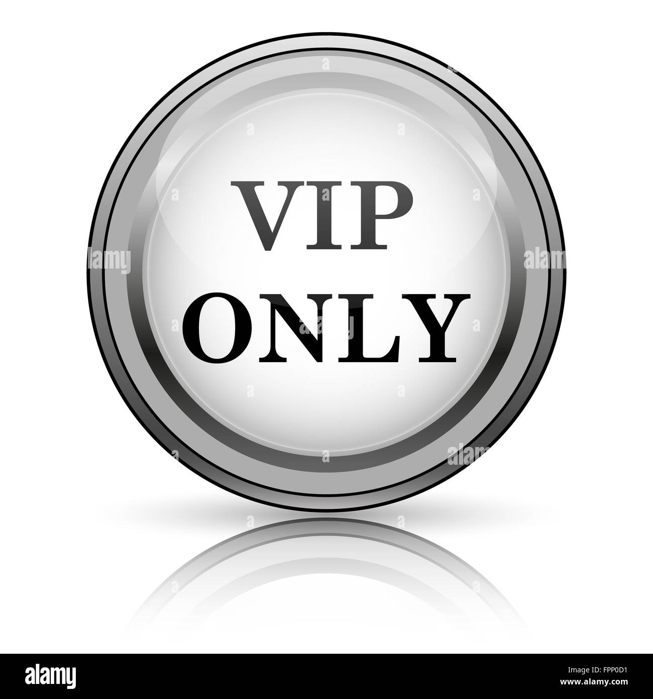 VIP only icon. Internet button on white background Stock Photo - Alamy