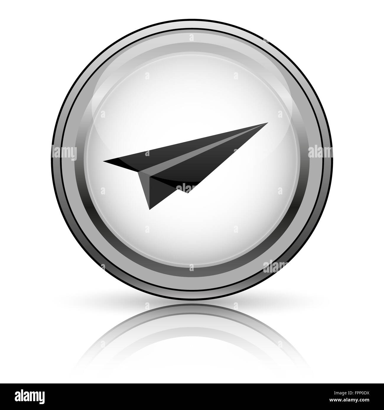 Paper plane icon. Internet button on white background Stock Photo - Alamy
