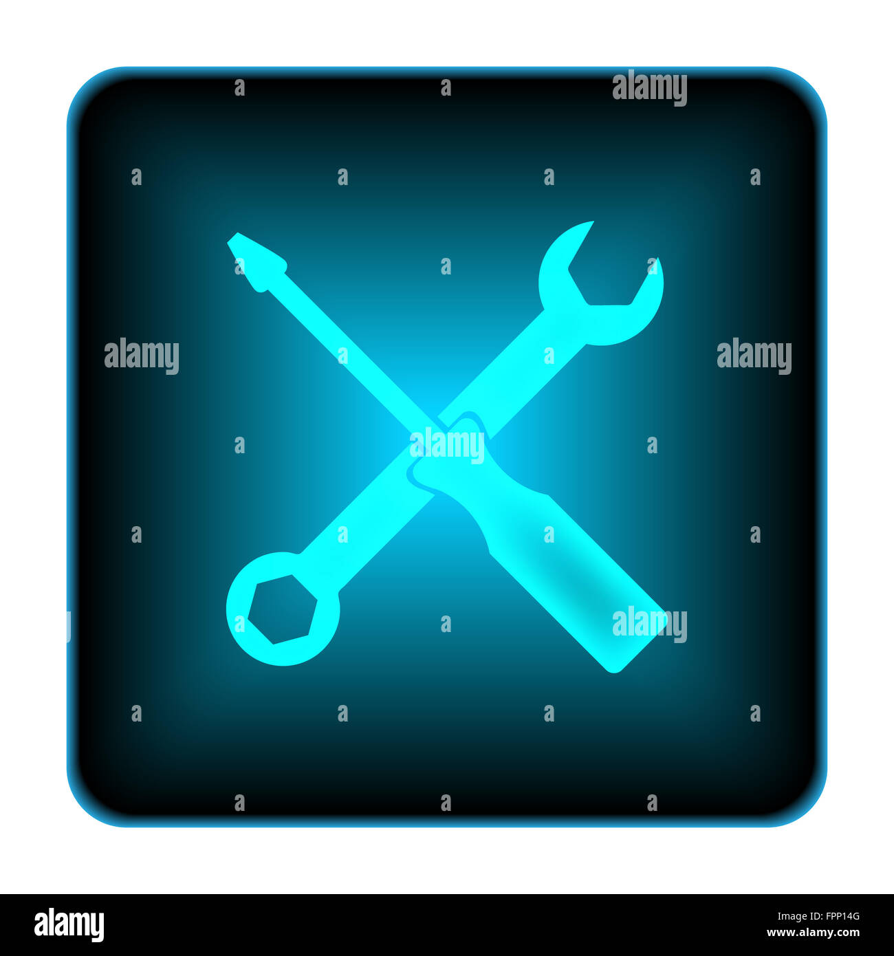 Tools icon. Internet button on white background Stock Photo - Alamy