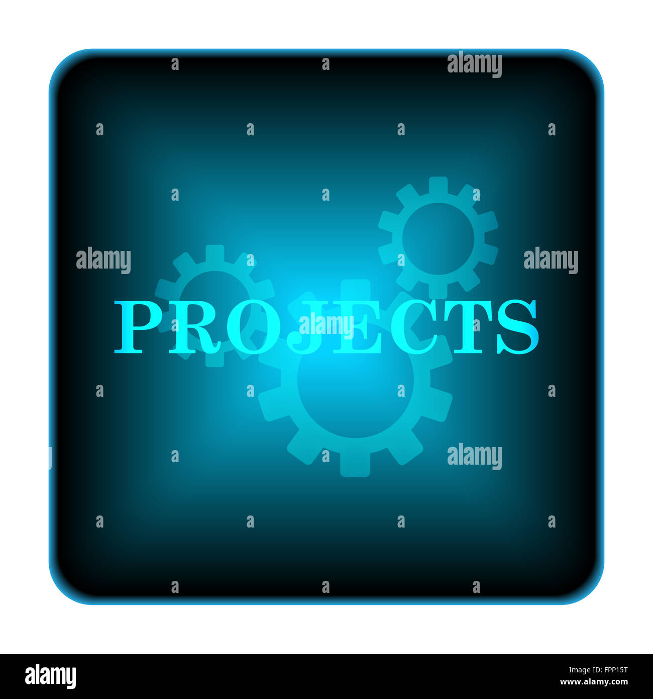 Projects icon. Internet button on white background Stock Photo - Alamy