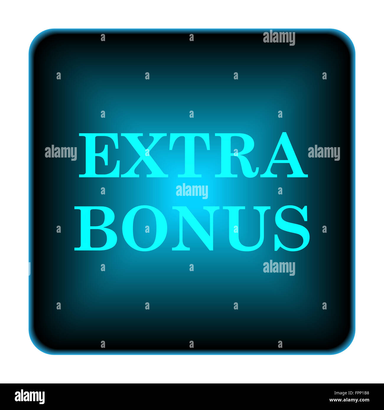 Extra bonus icon. Internet button on white background Stock Photo - Alamy