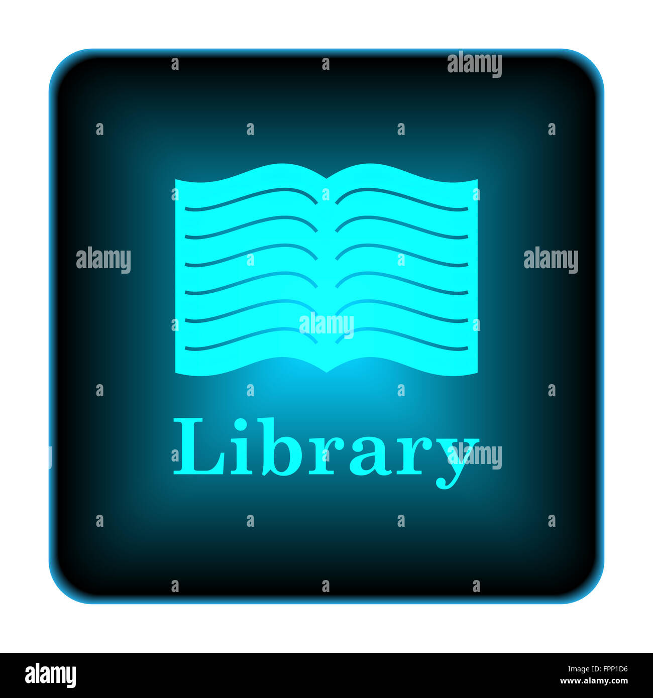 Library icon. Internet button on white background Stock Photo - Alamy