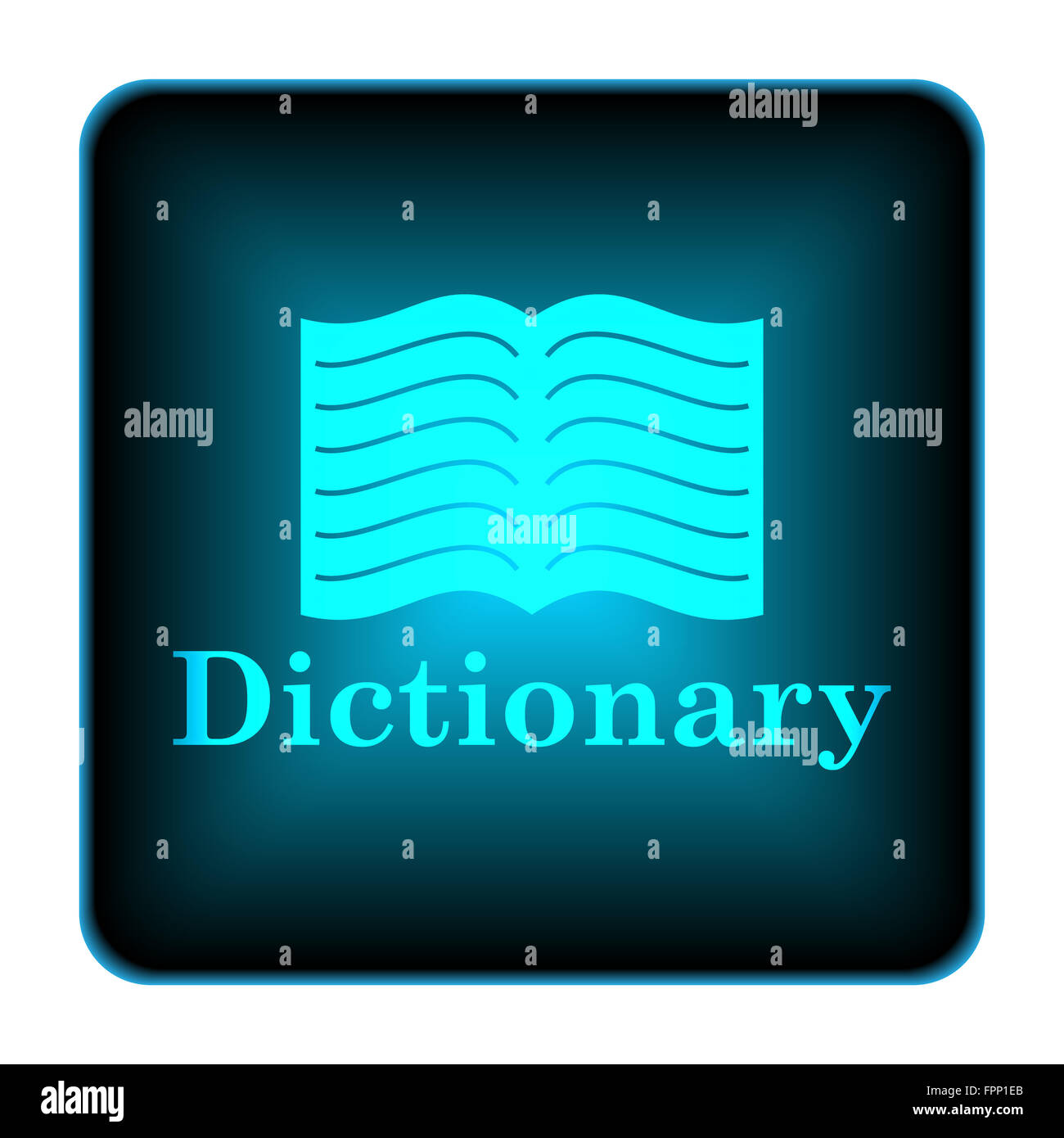 Dictionary icon. button on white background Stock Photo Alamy