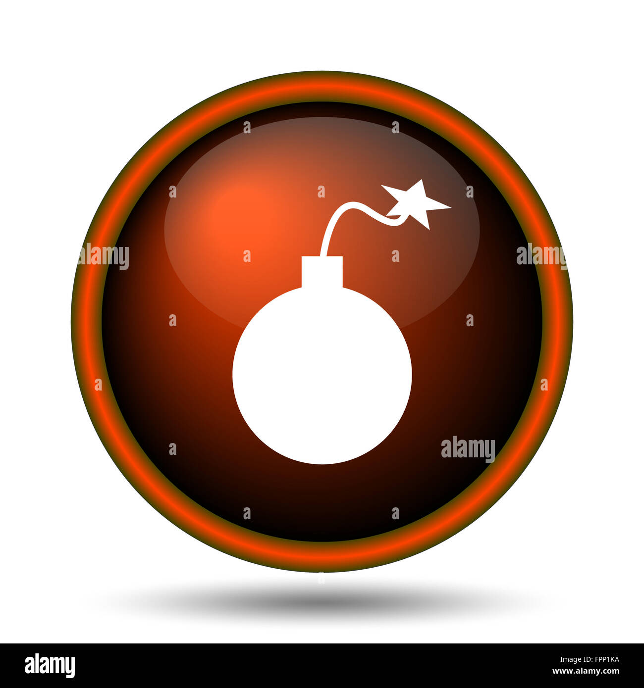 Bomb icon. Internet button on white background Stock Photo - Alamy