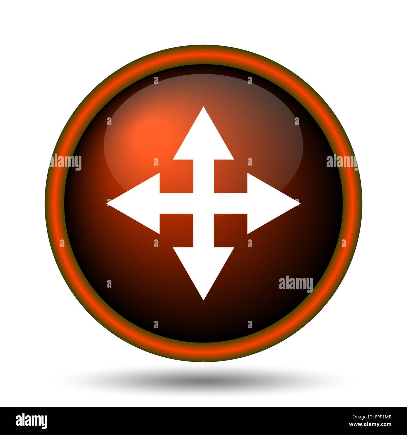 Full screen icon. Internet button on white background Stock Photo - Alamy