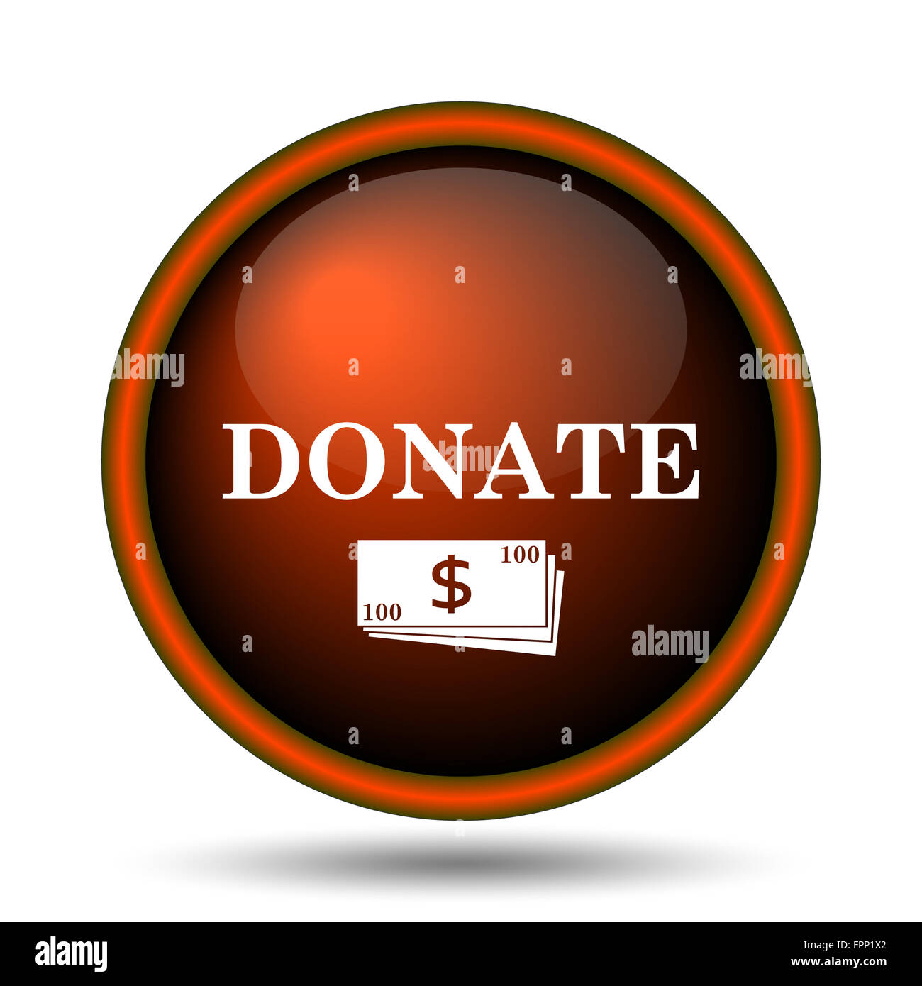 Donate icon. Internet button on white background Stock Photo - Alamy