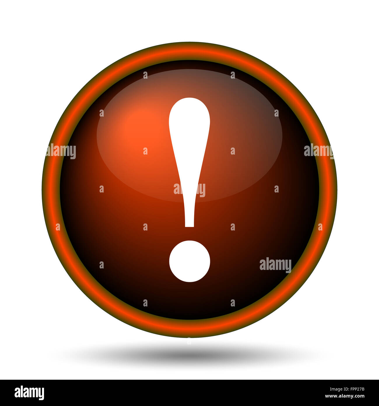 Attention icon. Internet button on white background Stock Photo - Alamy