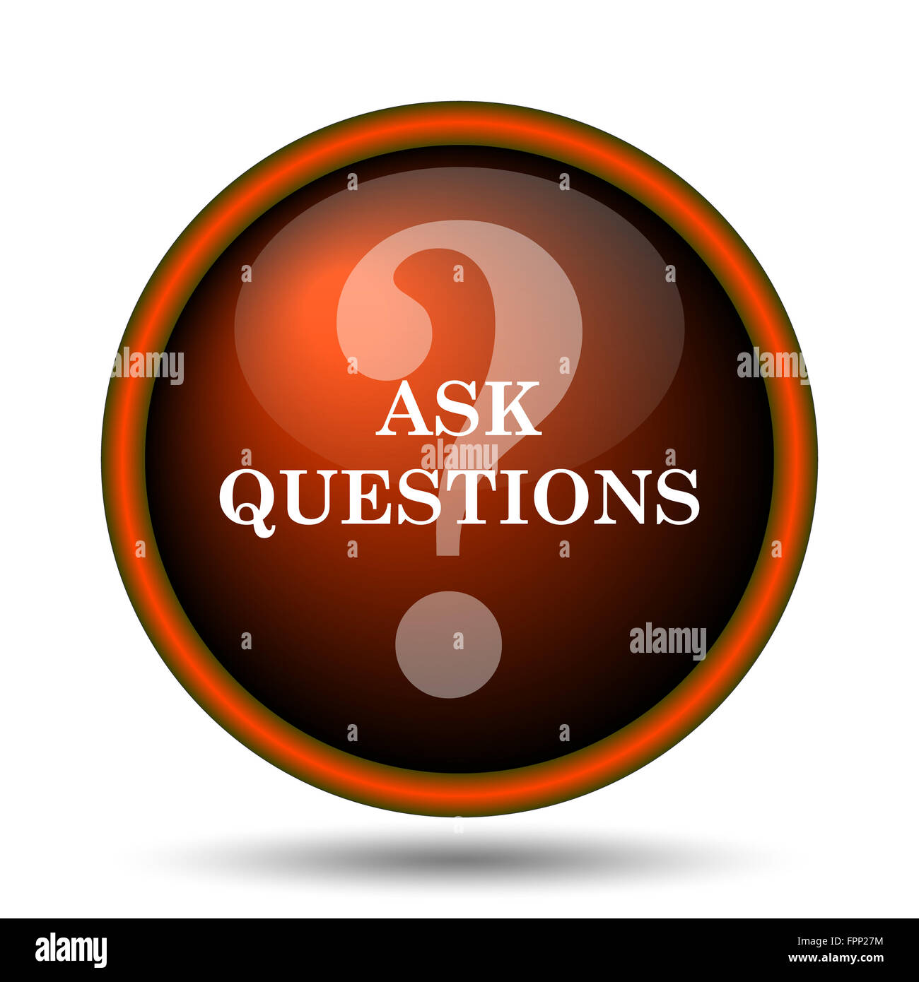 3d button orange with question mark sign hi-res stock photography and ...