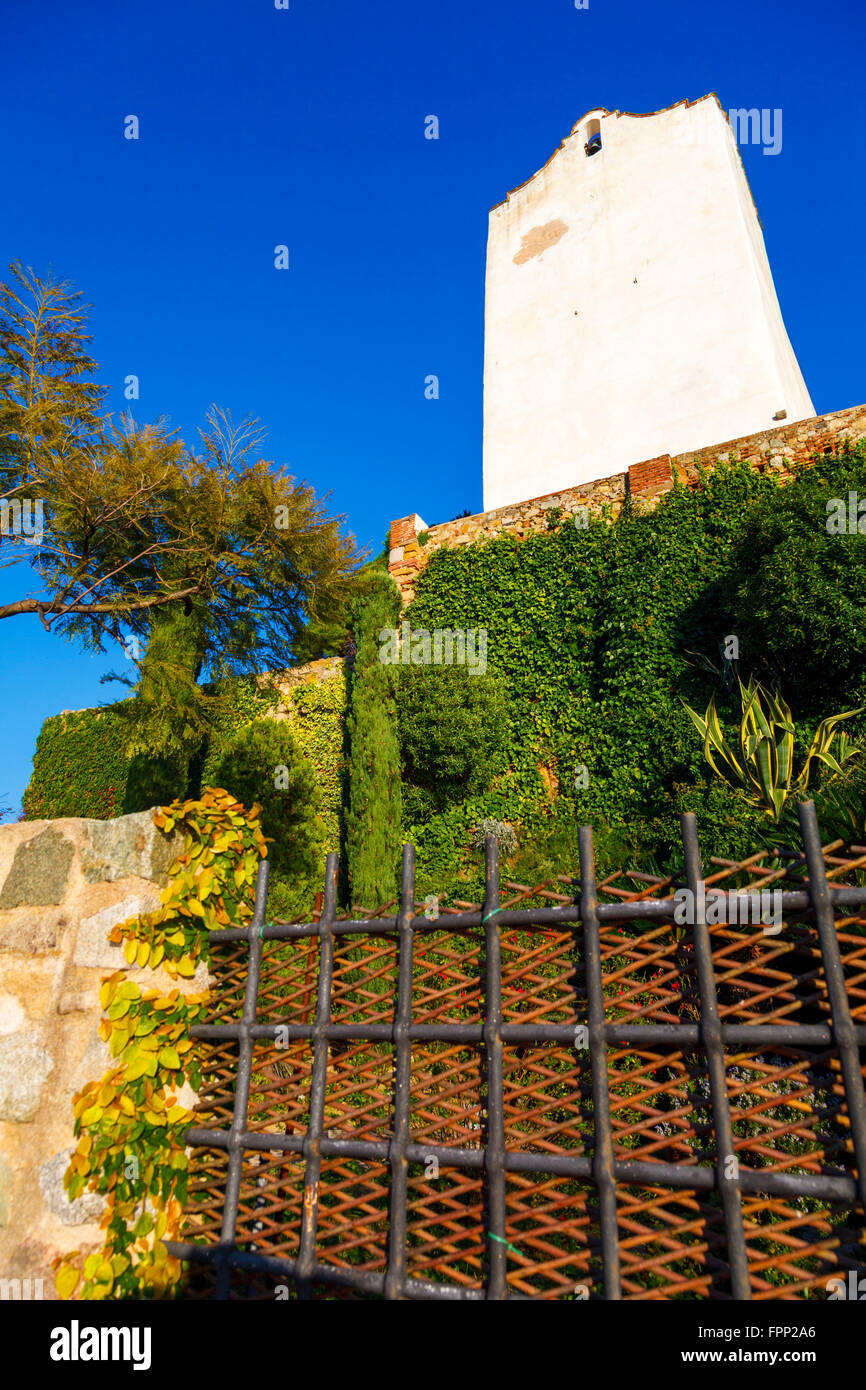 Sant Pau church in San Pol de Mar in the Mediterranean coast, Catalonia ...