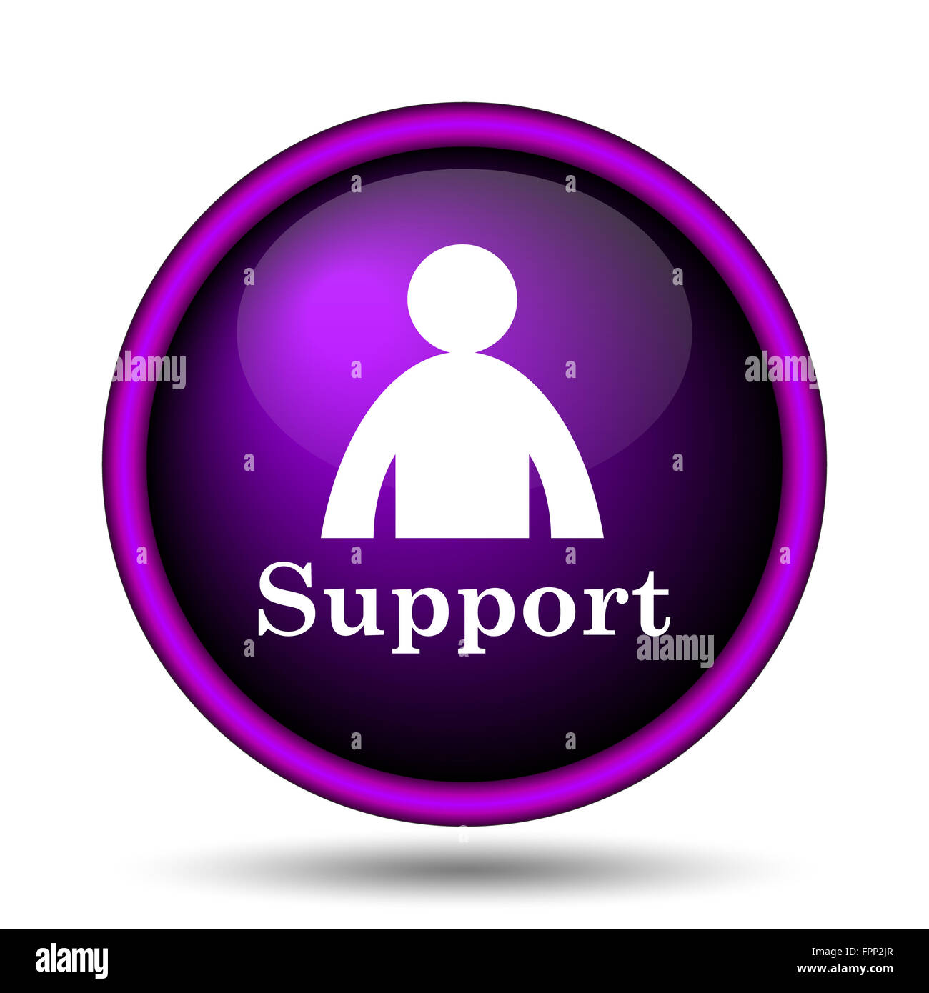 Support icon. Internet button on white background Stock Photo - Alamy