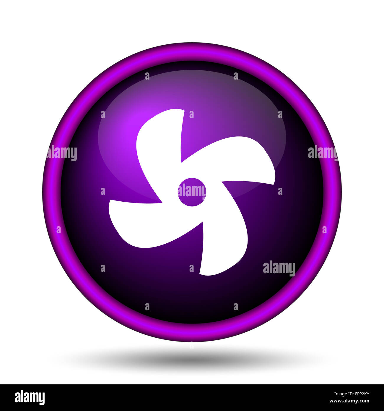 Fan icon. Internet button on white background Stock Photo - Alamy