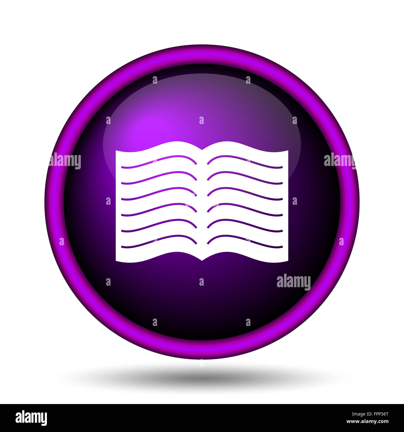 Book icon. Internet button on white background Stock Photo - Alamy