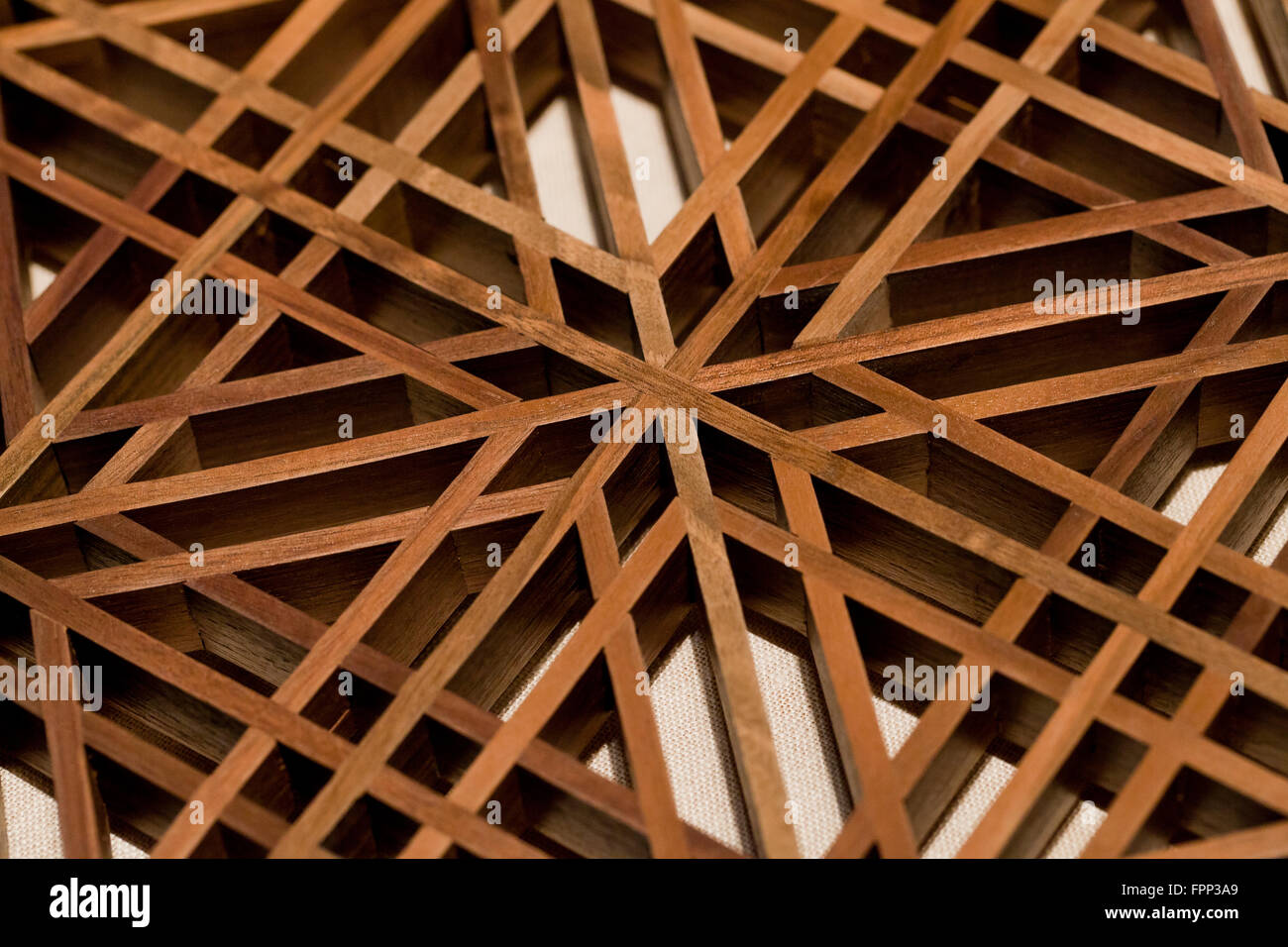 Afghan wood latticework by Nasser Mansouri (Turquoise Mountain) Stock Photo