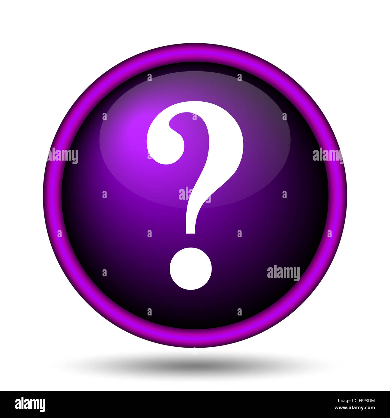 Question mark icon. Internet button on white background Stock Photo - Alamy