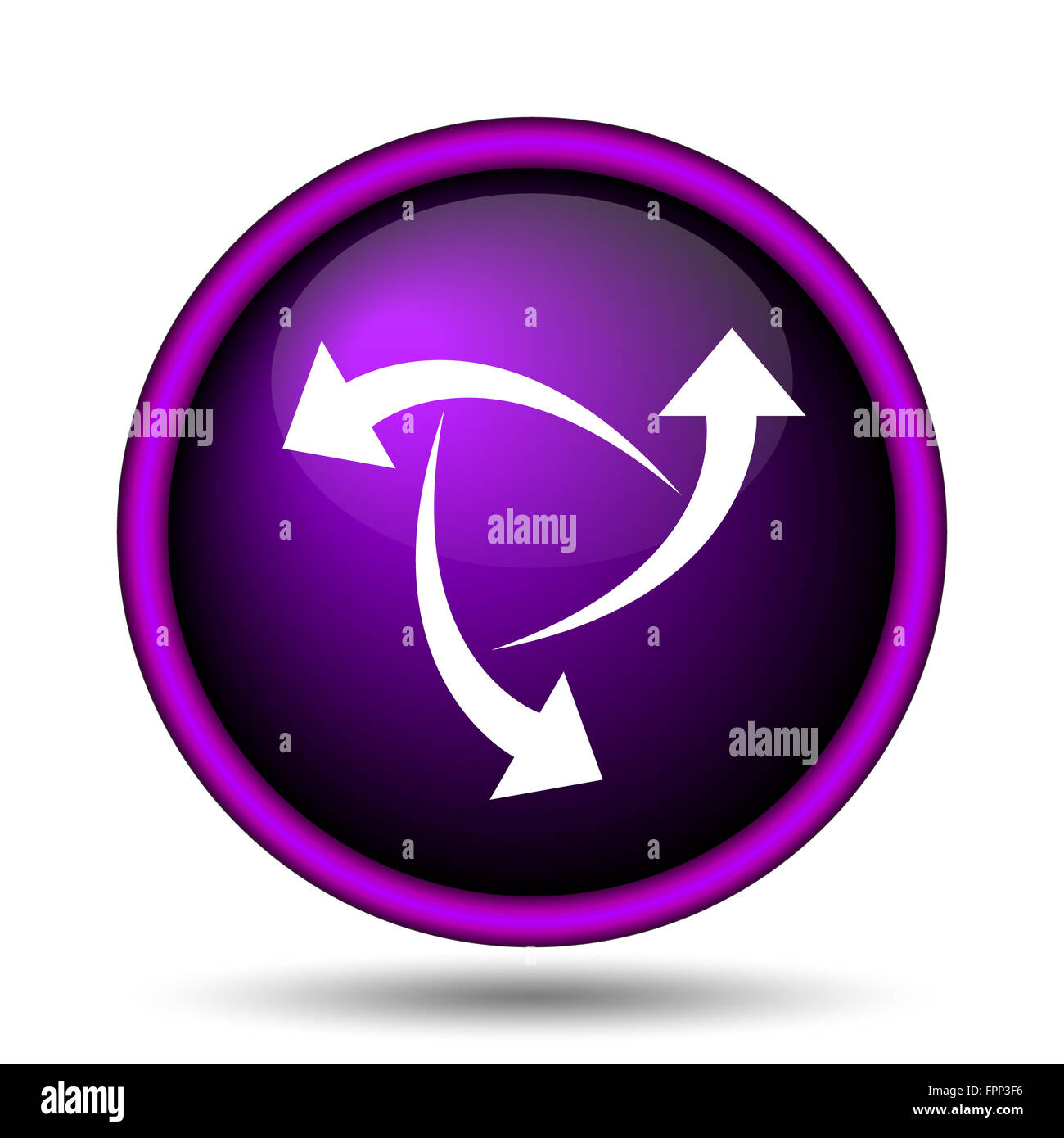 Change icon. Internet button on white background Stock Photo - Alamy