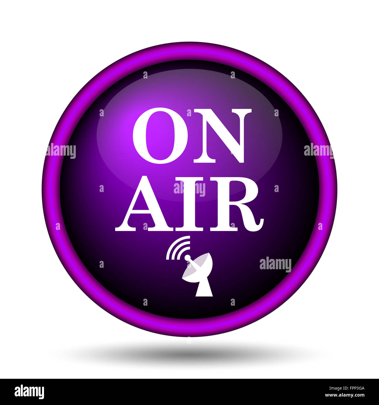On air icon. Internet button on white background Stock Photo - Alamy