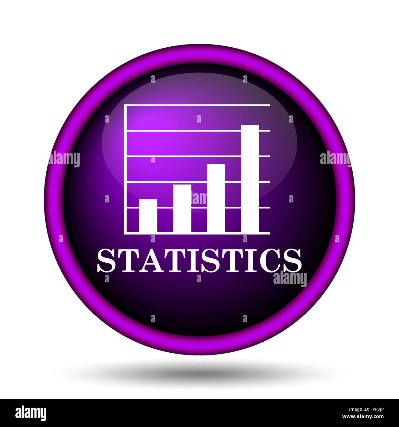 Statistics icon. Internet button on white background Stock Photo - Alamy