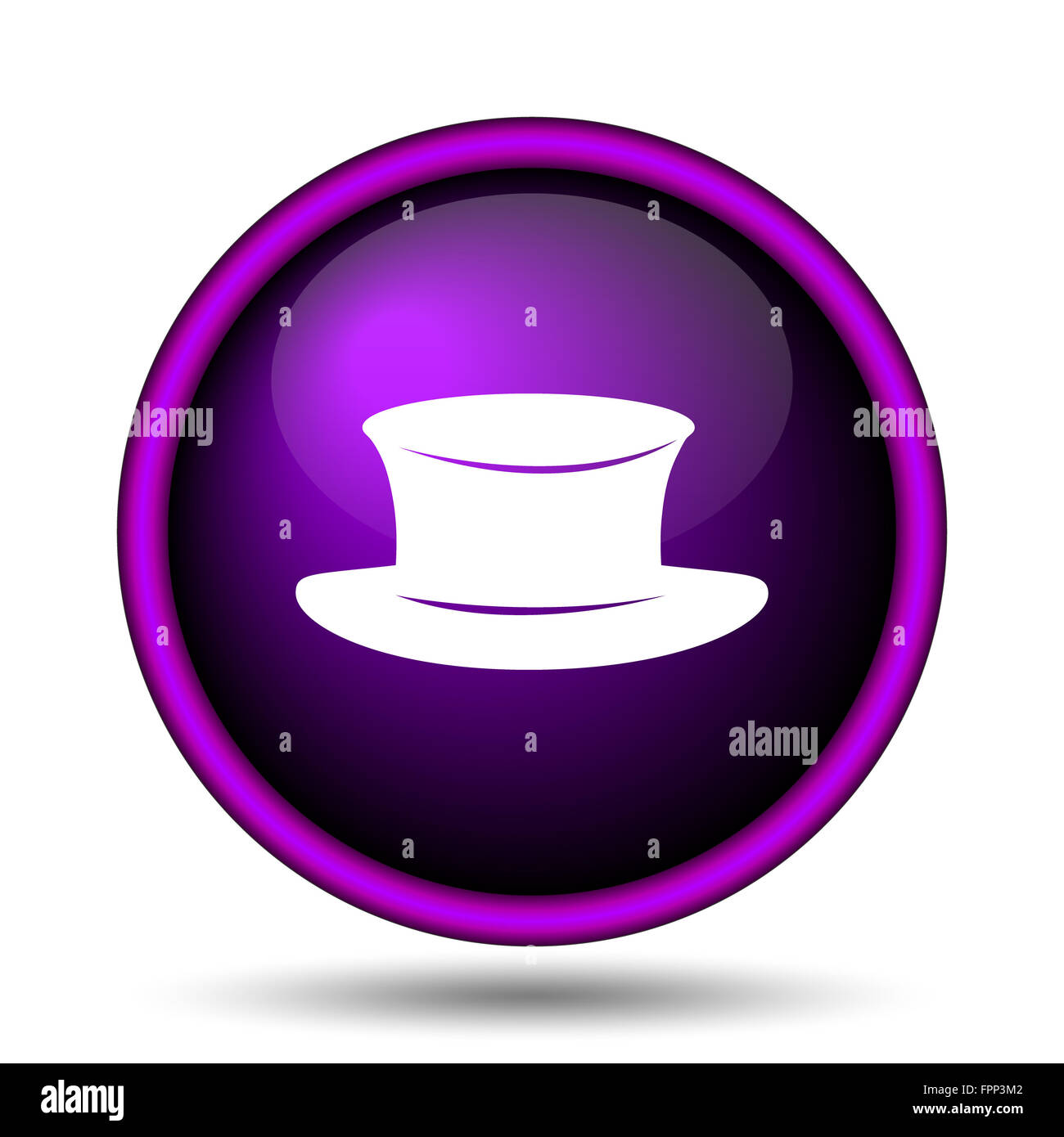 Hat icon. Internet button on white background Stock Photo - Alamy