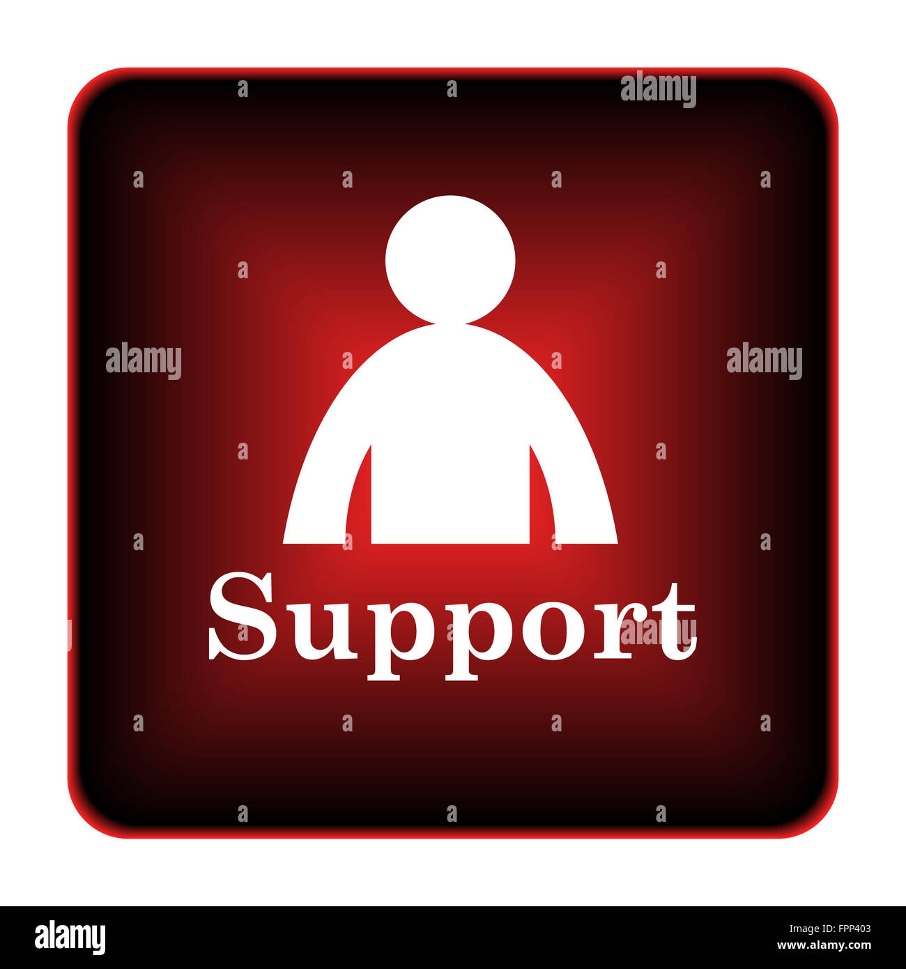 Support icon. Internet button on white background Stock Photo - Alamy