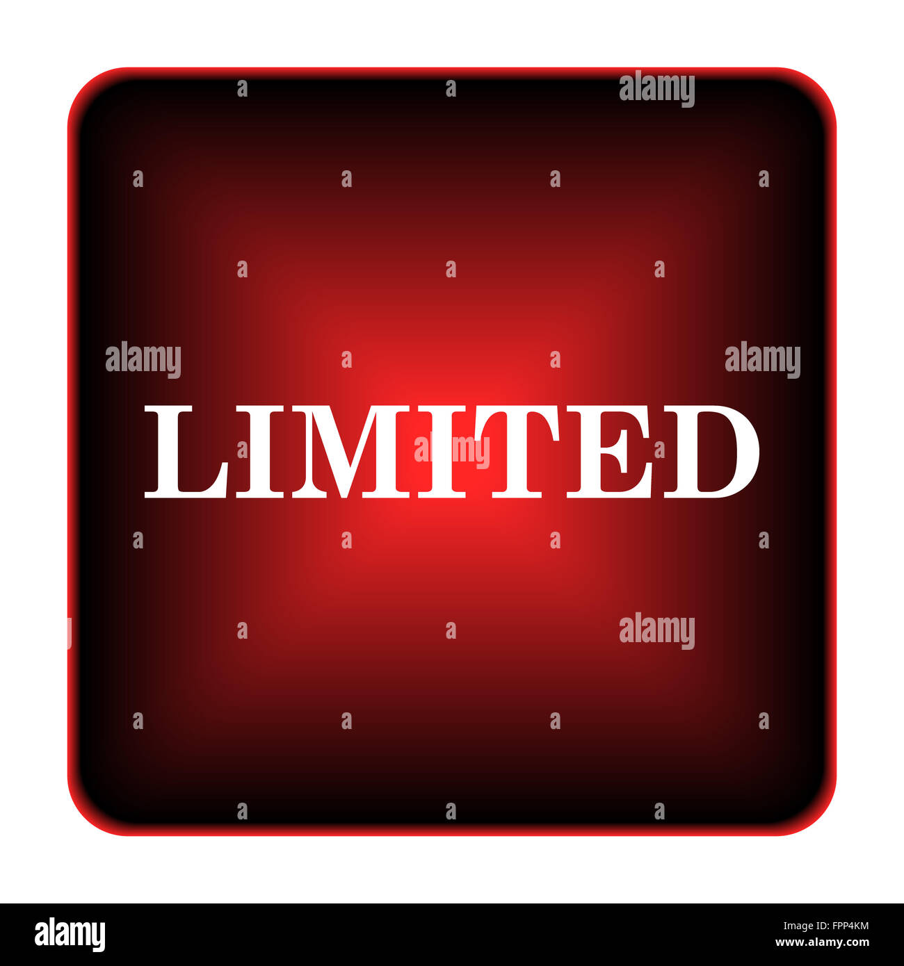 Limited icon. Internet button on white background Stock Photo - Alamy