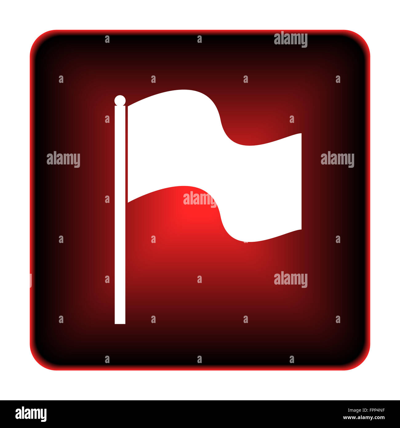 Flag icon. Internet button on white background Stock Photo - Alamy