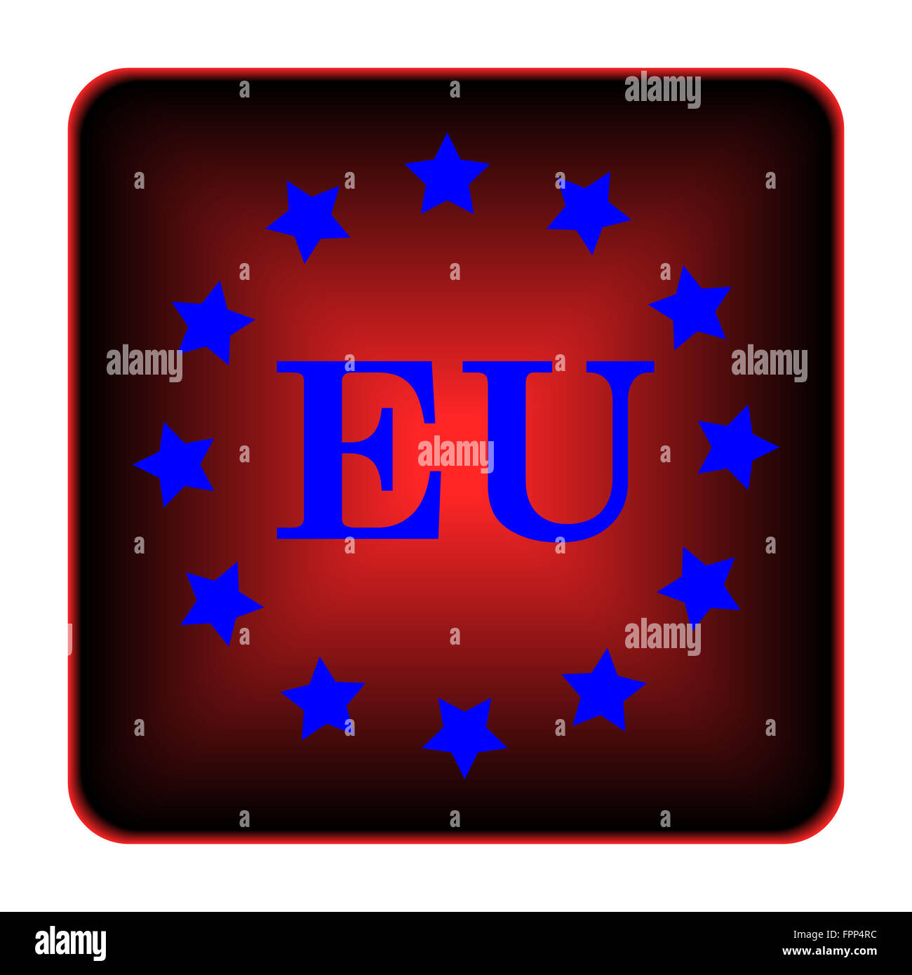 European union icon. Internet button on white background Stock Photo ...