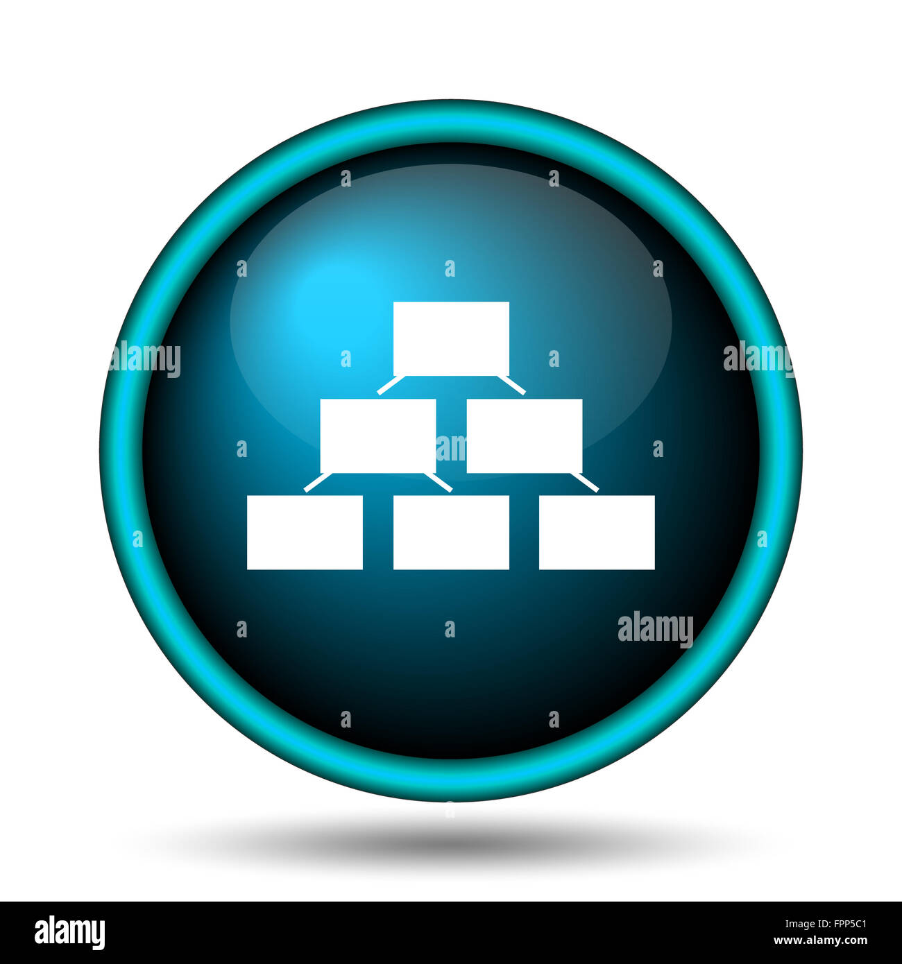 Organizational chart icon. Internet button on white background Stock ...