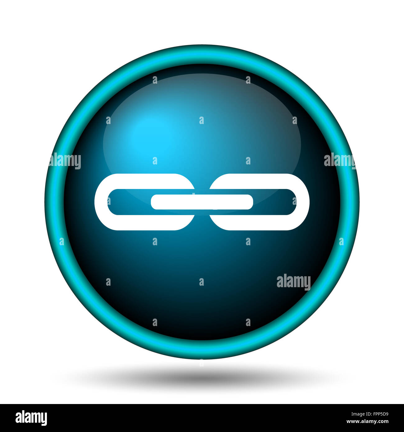 Link icon. Internet button on white background Stock Photo - Alamy